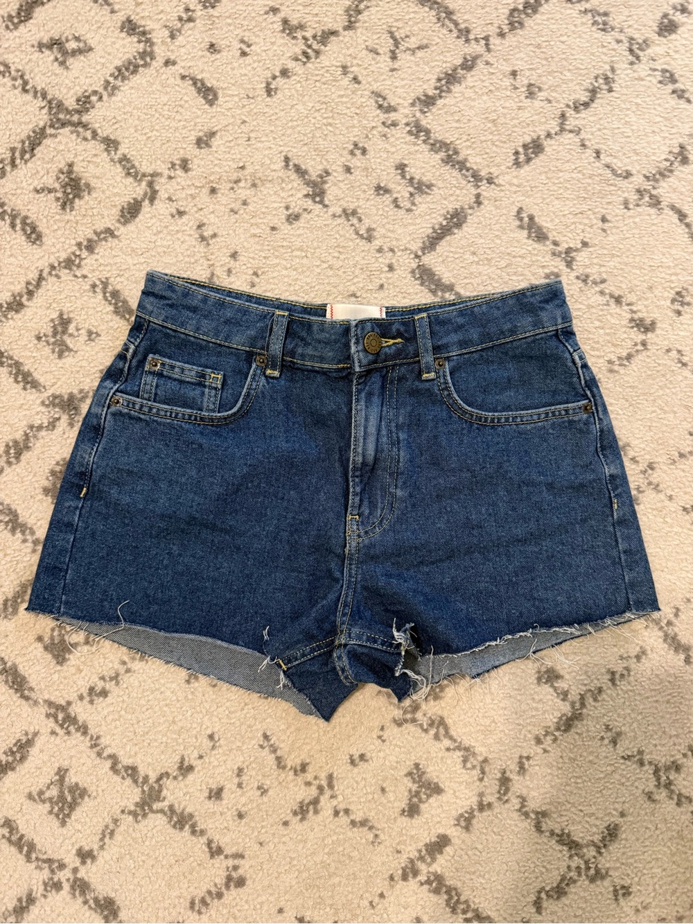 BDG Dark Indigo High-Rise Cutoff Shorts